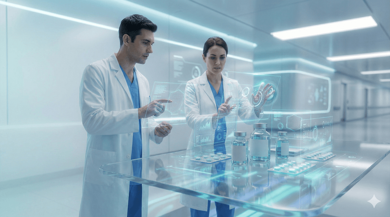 Interfaz de búsqueda de medicamentos de Medi Info