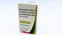Envase del medicamento LACOSAMIDA ADROIQ 10 MG/ML SOLUCION PARA PERFUSION - Laboratorio Extrovis Eu Kft.