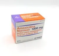 Fotografía del medicamento AMOXICILINA NORMON 1000 MG POLVO PARA SUSPENSIÓN ORAL EN SOBRES EFG