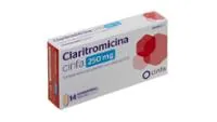 Fotografía del medicamento CLARITROMICINA CINFA 250 mg COMPRIMIDOS RECUBIERTOS CON PELICULA EFG