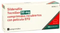 Fotografía del medicamento SILDENAFILO TECNIGEN 50 mg COMPRIMIDOS RECUBIERTOS CON PELICULA EFG