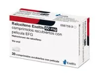 Envase del medicamento RALOXIFENO EXELTIS 60 MG COMPRIMIDOS RECUBIERTOS CON PELÍCULA EFG - Laboratorio Exeltis Healthcare S.L.