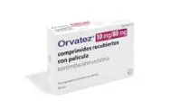 Fotografía del medicamento ORVATEZ 10 MG/80 MG COMPRIMIDOS RECUBIERTOS CON PELICULA