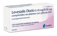 Fotografía del medicamento LEVESIALLE DIARIO 0,10 MG/0,02 MG COMPRIMIDOS RECUBIERTOS CON PELICULA EFG