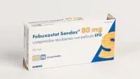 Fotografía del medicamento FEBUXOSTAT SANDOZ 80 MG COMPRIMIDOS RECUBIERTOS CON PELICULA EFG