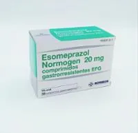 Fotografía del medicamento ESOMEPRAZOL NORMOGEN 20 MG COMPRIMIDOS GASTRORRESISTENTES EFG